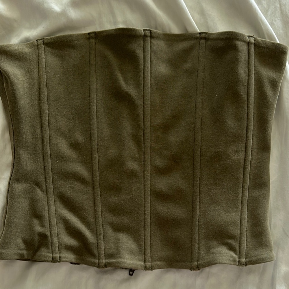Olive Green Corset Top